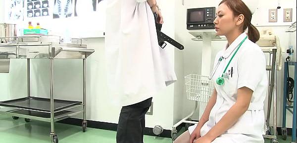 Nurse sucks off the doctor and gets spunked all over her face